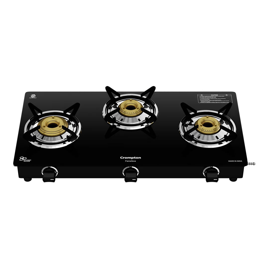 Crompton Cooktop FlameNova 3 Burner 69 cm Glass