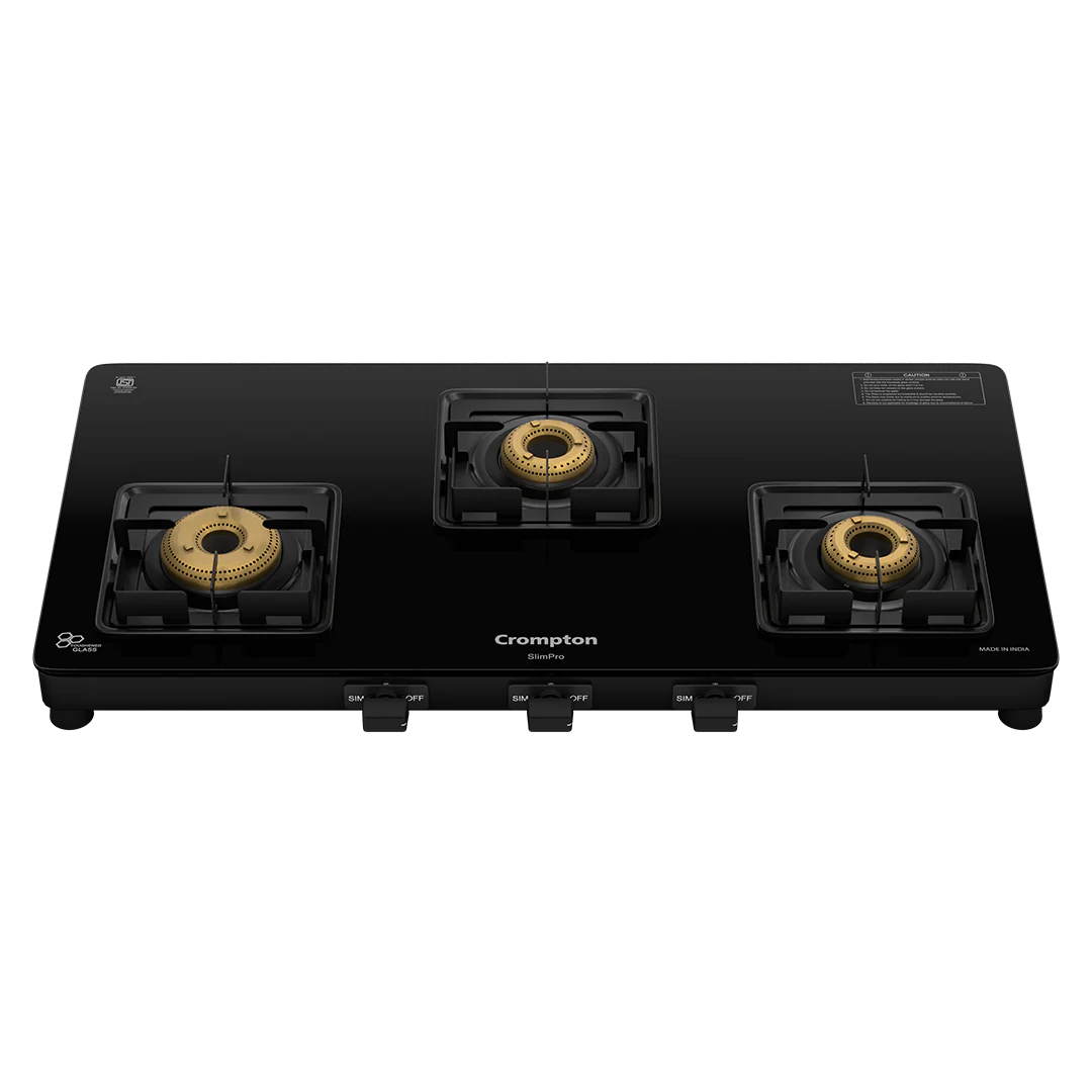 Crompton Cooktop SlimPro 3 Burner 77 cm Slim Glass