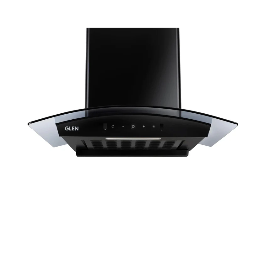 Glen Glass Chimney with Heat Sensor (6059 DI BL AC) 76cm