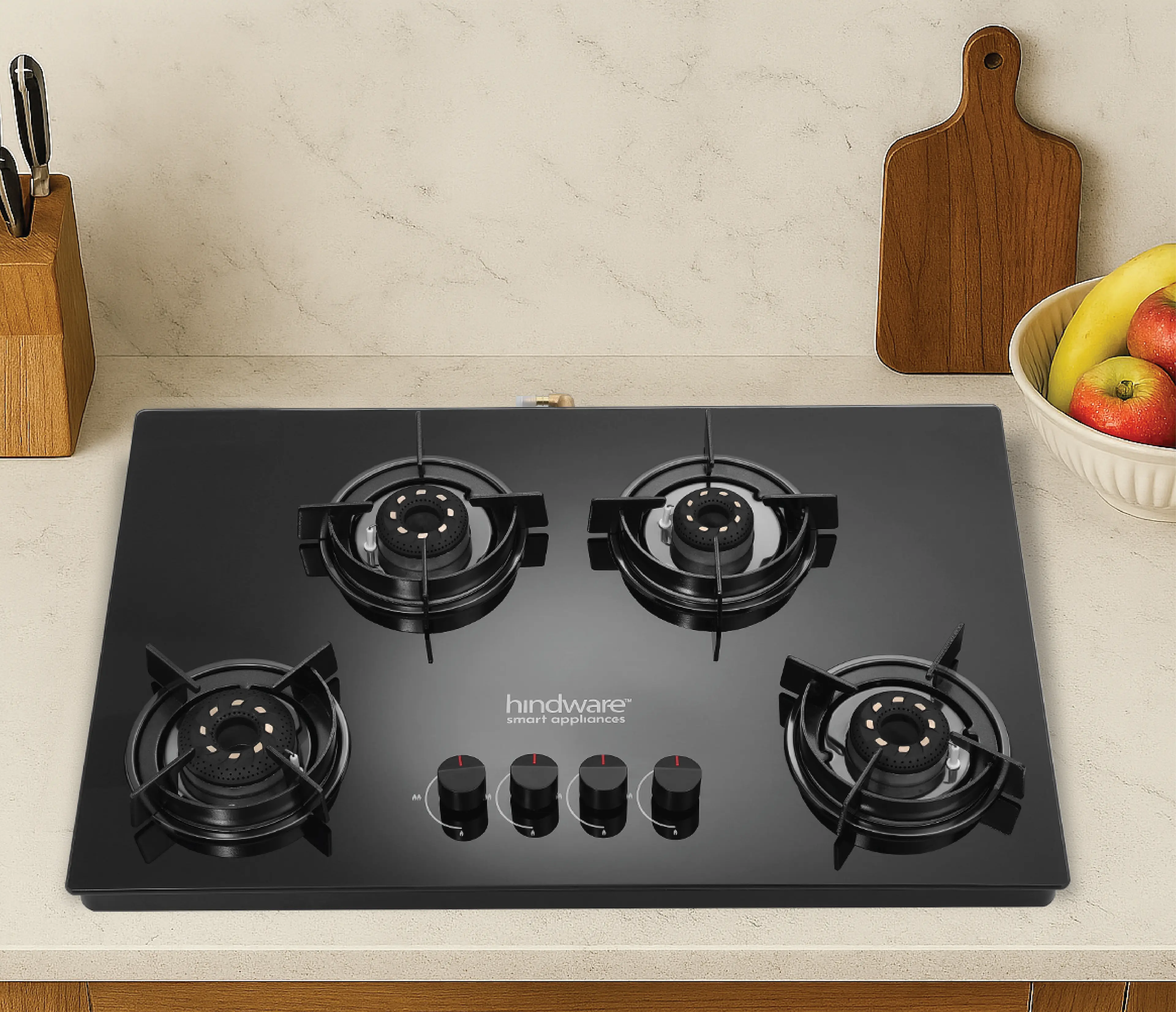 HINDWARE gas stove 4 burner CORAL BLK